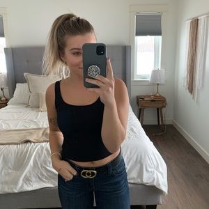 Dynamite black ribbed tank x2 - 1 xsmall & 1 small